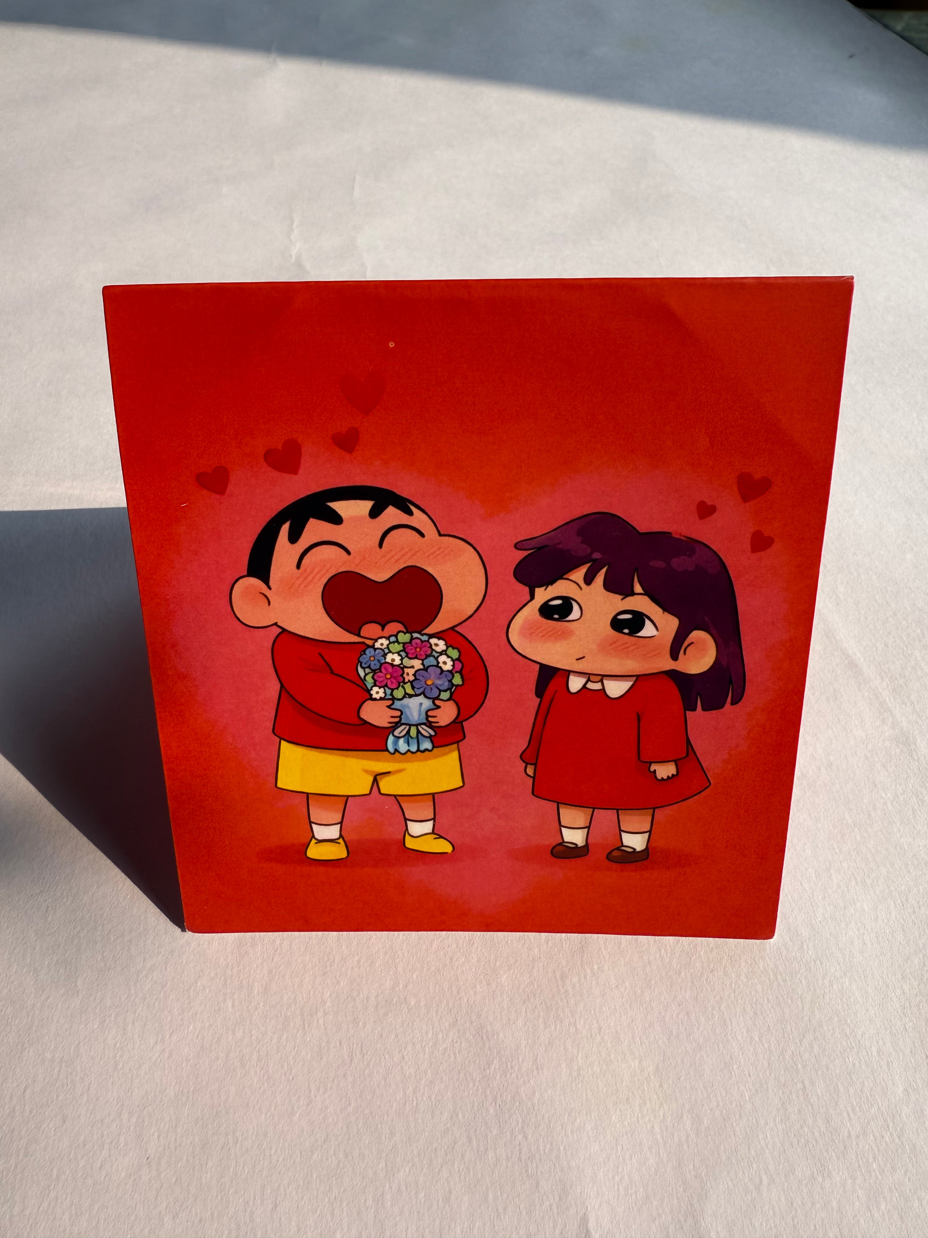 Shinchan-Style “I Love You” Surprise Love Card