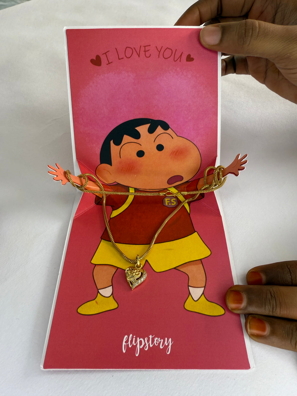Shinchan-Style “I Love You” Surprise Love Card