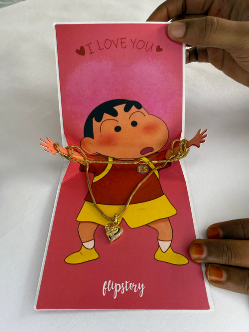 Shinchan-Style “I Love You” Surprise Love Card