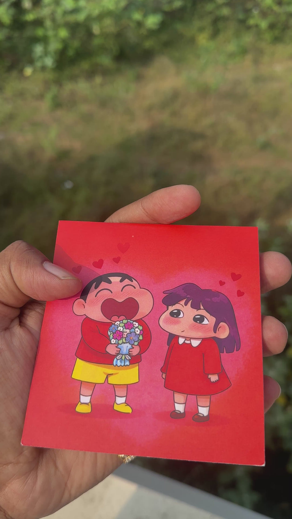 Shinchan-Style “I Love You” Surprise Love Card